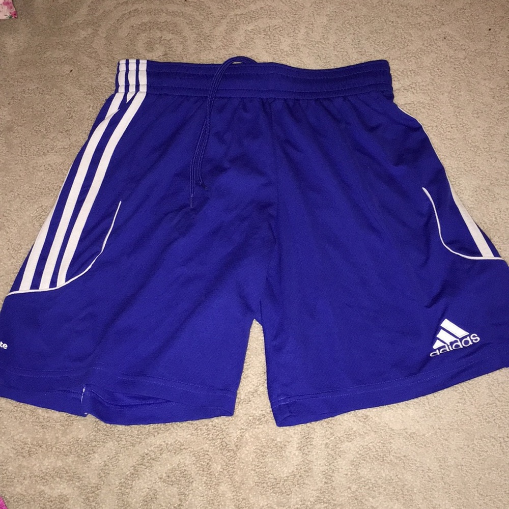 Adidas blue basketball shorts